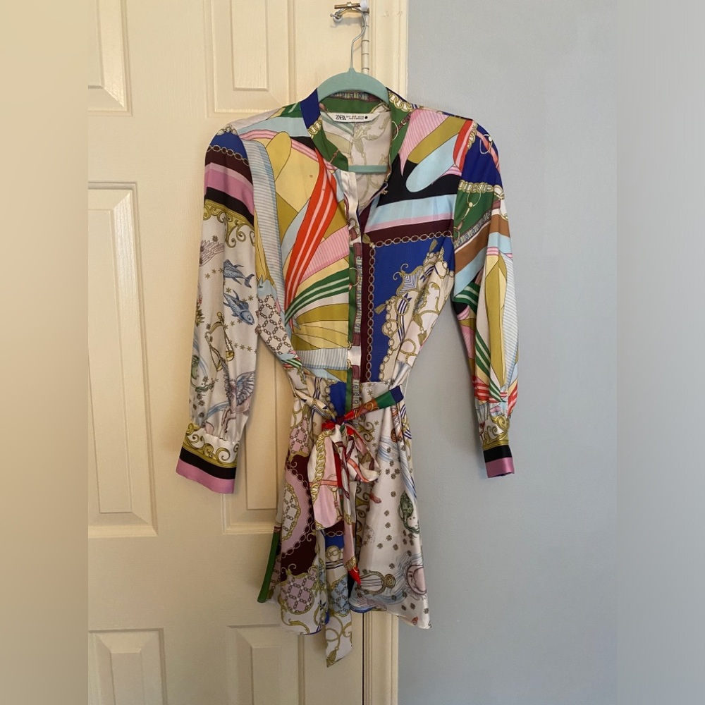 ZARA front tie dress